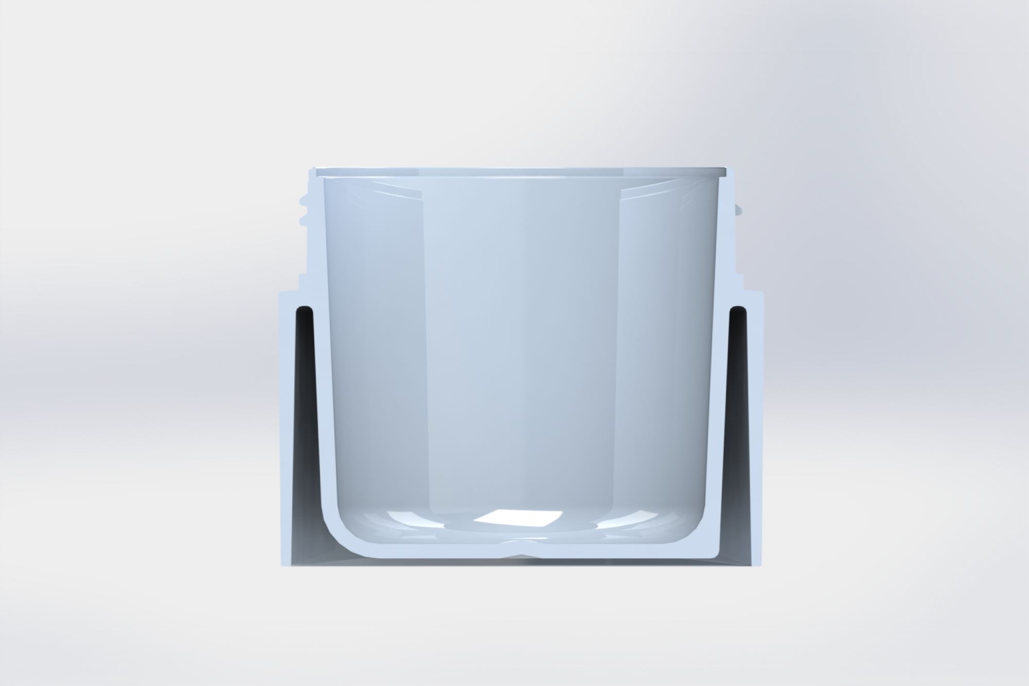 【化粧品容器】クリーム容器（ジャー容器・クリームジャー）の3D断面図