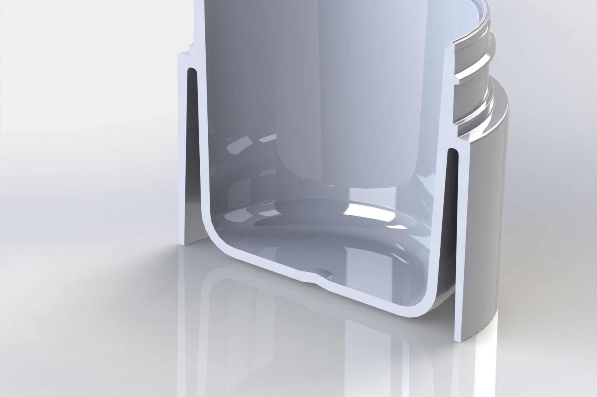 【化粧品容器】クリーム容器の3D断面図