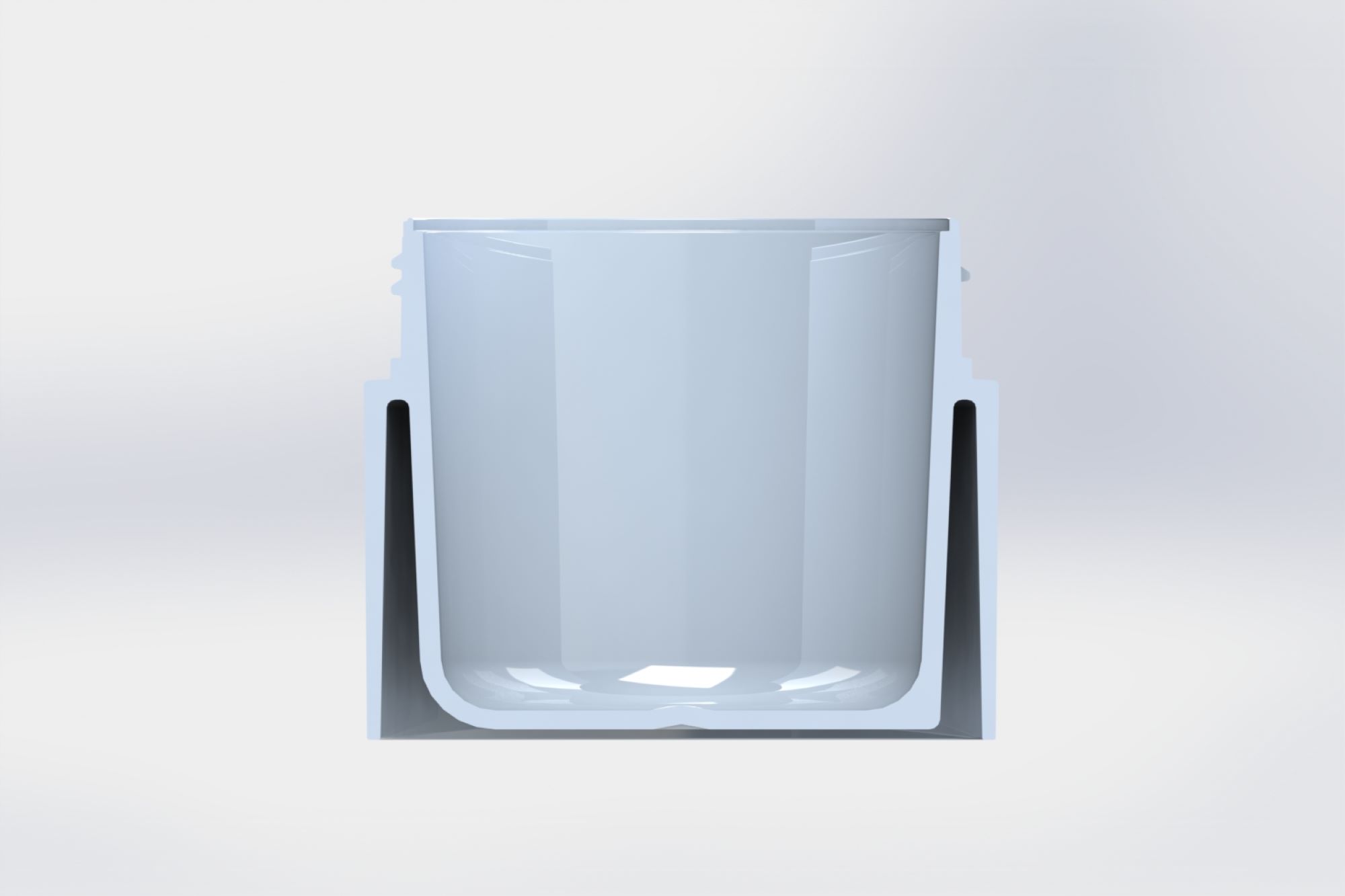 【化粧品容器】クリーム容器の3D断面図